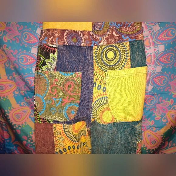 Kathmandu Colorful Patchwork Overalls - Picture 10 of 13